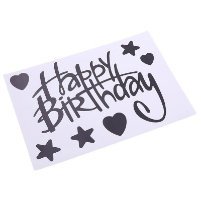 DIY网红英文彩色生日快乐HP周年庆气球贴纸 透明波波球贴纸图4