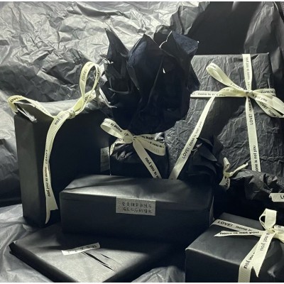 黑色拷贝纸 17克现货即发可分切印刷logo纯黑包装纸 厂家批发图5