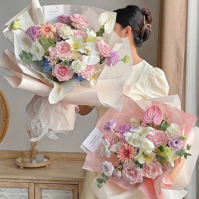 蜂窝网眼镂空鲜花艺术纸内衬打底包装花艺包装材料鲜花包装纸批发