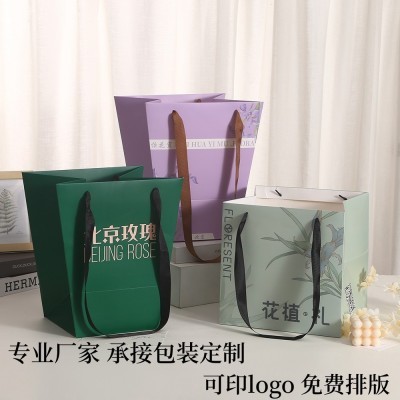 定制随手花束鲜花手提袋花束手提礼品袋包装袋花店鲜花花束袋批发图3