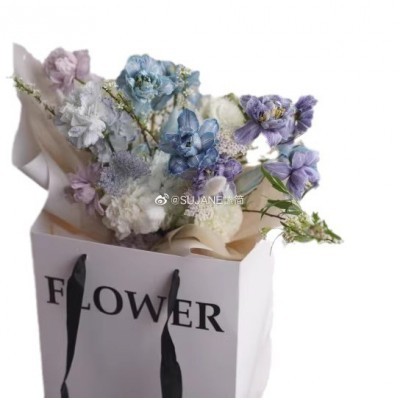 亿佳原创简约设计长方形手提袋礼袋鲜花花束手提礼品袋包装袋批发图5