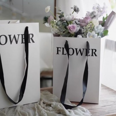 亿佳原创简约设计长方形手提袋礼袋鲜花花束手提礼品袋包装袋批发图3