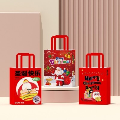 圣诞节创意手提礼品袋纸袋批发牛皮纸袋零食包装袋圣诞礼物袋儿童