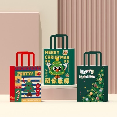 圣诞节创意手提礼品袋纸袋批发牛皮纸袋零食包装袋圣诞礼物袋儿童图2