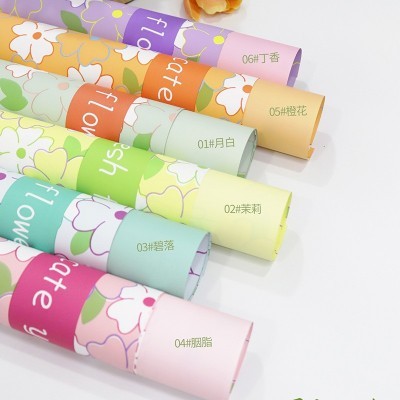 花派对厂家批发新品清新花朵鲜花包装纸花店花束包花纸 礼品包装纸图2