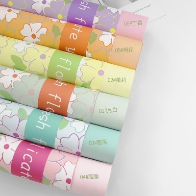 花派对厂家批发新品清新花朵鲜花包装纸花店花束包花纸 礼品包装纸