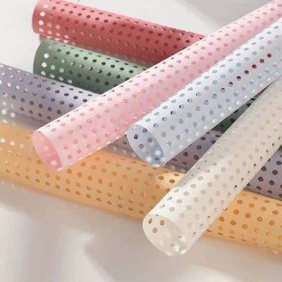 多巴胺洞洞纸花店防水加厚纸否华纸七夕情人节鲜花包装纸镂空花束图2