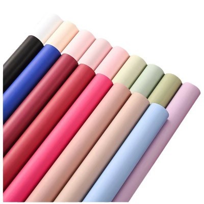 新潮纸加厚8.5丝哑光膜鲜花包装纸纯色加厚防水花店花束包花纸图3