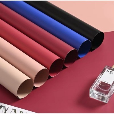 新潮纸加厚8.5丝哑光膜鲜花包装纸纯色加厚防水花店花束包花纸图4