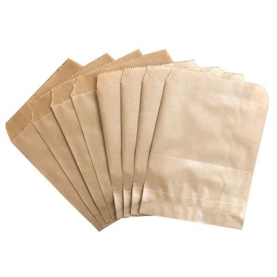 现货供应波浪牛皮尖底一次性可降解食品糖果小吃点心出口纸袋图2