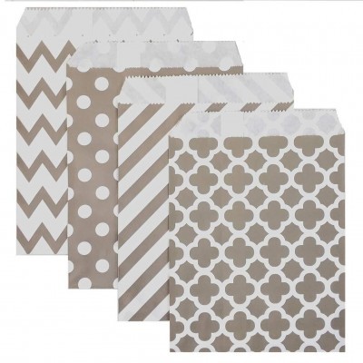 现货供应波浪牛皮尖底一次性可降解食品糖果小吃点心出口纸袋图5