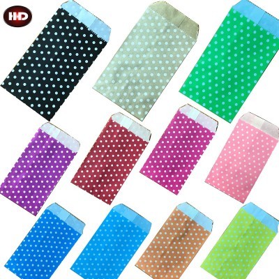 现货供应可降解彩色圆点牛皮纸袋食品袋糖果纸袋美亚马逊8*15cm图3