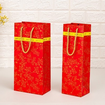 厂家现货单双支酒袋红酒袋葡萄酒牛皮纸定制包装盒印logo香烟回礼图5