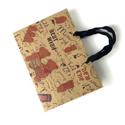 卡通牛皮纸袋手提袋礼品包装袋服装店购物袋儿童礼物纸袋现货批发