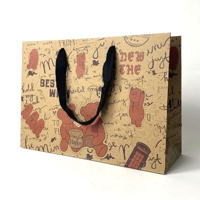 卡通牛皮纸袋手提袋礼品包装袋服装店购物袋儿童礼物纸袋现货批发图4