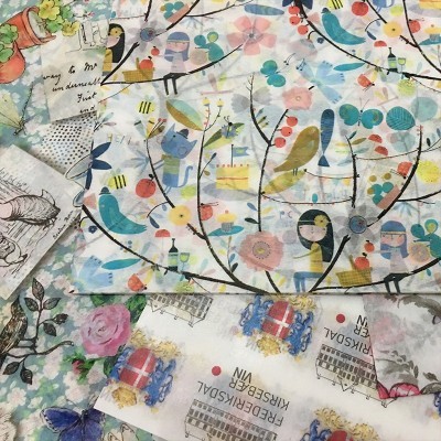 定制小清新礼品礼盒包装纸彩色雪梨纸印刷logo服装礼品玩具包装纸图3