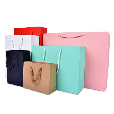 白卡高档礼品袋企业手提袋高级感纸袋服装店礼物袋批发包装袋图4