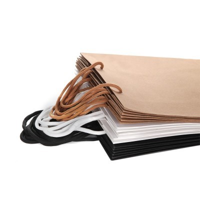 白色纸袋定做加印logo礼品袋手提袋定制化妆品袋服装袋购物袋覆膜图5