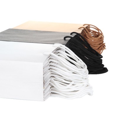 白色纸袋定做加印logo礼品袋手提袋定制化妆品袋服装袋购物袋覆膜图2