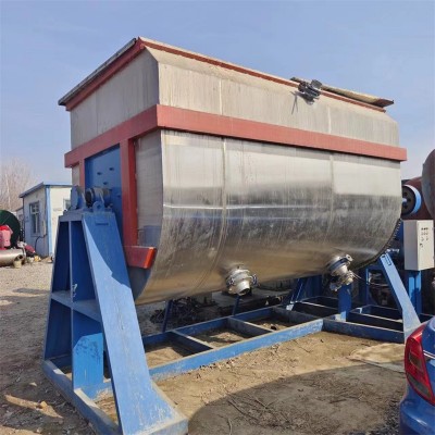 二手不锈钢双轴混合机 饲料桨叶混料机 砂浆粉体无重力搅拌机 回收图2