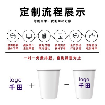 热饮杯一次性奶茶杯双层定制加厚防烫隔热咖啡商务广告一次性杯子图3