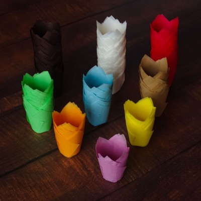 防油纸油纸纸托马芬杯脏脏包麦芬玛芬烘焙纸郁金香蛋糕纸杯火焰杯图2