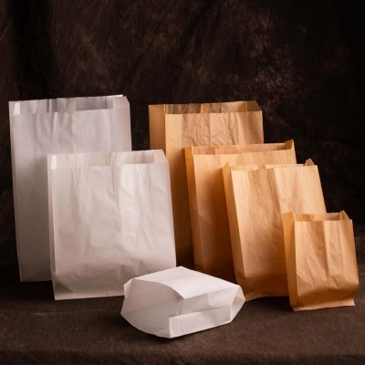 食品级防油纸袋风琴袋牛皮纸袋炸鸡袋烤串袋汉堡打包袋点心包装袋