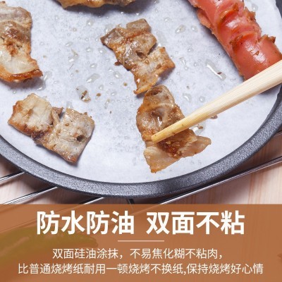 空气炸锅专用垫纸圆形食品级耐高温硅油纸吸油纸烘焙烧烤家用纸盘图3