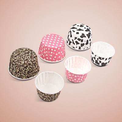 焙谷蛋糕小纸杯烘焙纸托淋膜防油防水卷口耐高温马芬杯小包装24装图2