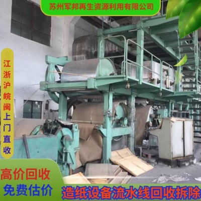 二手造纸设备回收厂家 收购纸厂机械设备 太 仓工厂整体打包收购图4