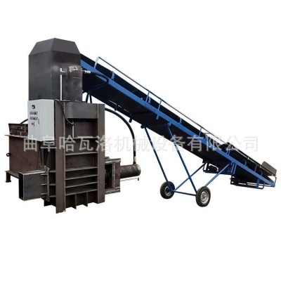 废纸粉碎压包机 矿物棉纤维打包机 垃圾压块打包机生产厂家图2