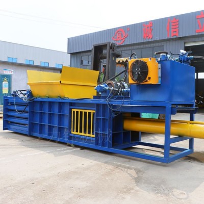 废纸箱纸盒压缩打包机 秸秆牧草打捆机 半自动卧式打包机图3