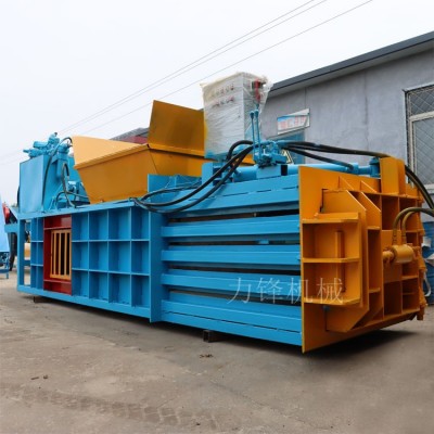 废纸箱纸盒压缩打包机 秸秆牧草打捆机 半自动卧式打包机图5