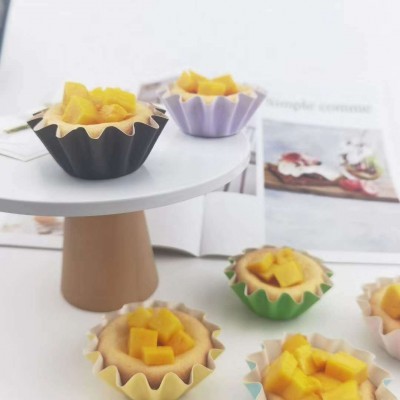 雪媚娘防油纸杯钵仔糕碗布丁杯盏托耐高温马芬烤蛋糕蛋挞纸杯图3