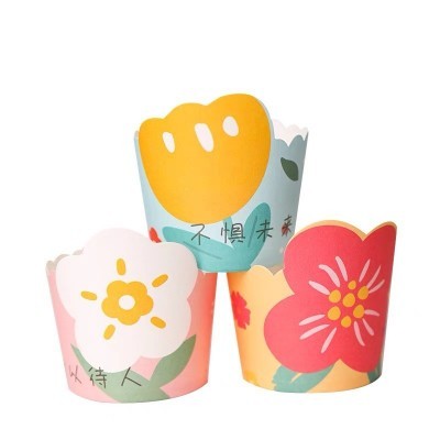 加厚网红批发一次性纸杯卡通婚礼节日蛋糕烘焙食品级空气炸锅纸托图3