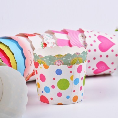 可批发 小号西点蛋糕马芬杯机制杯烤箱纸杯 蛋糕纸杯多花色厂家图2