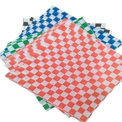 跨境专供防油垫纸油炸小吃隔油纸面包餐盘纸棋盘格防油纸可定制图5