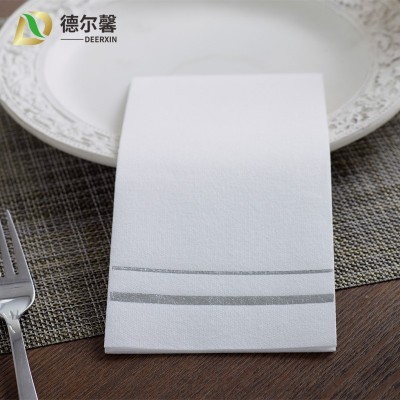 订制酒店西餐厅派对广告纸巾 订做印花刀叉纸巾 折叠餐巾纸无尘纸图2
