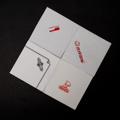 厂家直供 彩色餐巾纸 方巾纸 广告纸巾 可印LOGO酒吧酒店饭店餐厅图3