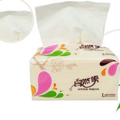 抽纸巾 抽取式面巾纸 三层餐巾纸卫生纸 擦手纸纯美4提2.5kg/件图4