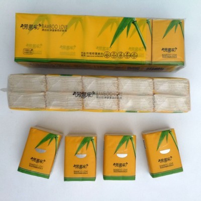 芳菲乐竹岛手帕纸 纸巾 原生竹浆本色纸 卫生纸餐巾纸5.6kg一件