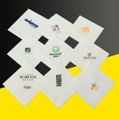 餐巾纸定 做logo创意印花纸巾散装单色印标餐巾纸定 制餐饮酒店图2