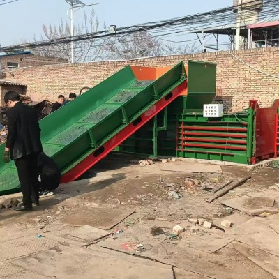 废纸塑料卧式小型液压打包机纸箱压缩打包机废品打包机厂家图2