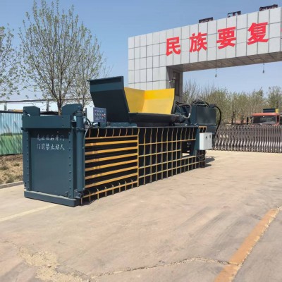 卧式全自动纸箱废纸边角料液压打包机塑料垃圾压缩液压打包机秸秆图5