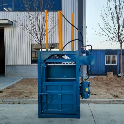 小型立式液压打包机 商超纸壳废品回收衣物塑料压缩打包机图3