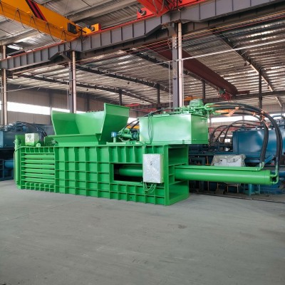 厂家直销卧式打包机废纸编织袋易拉罐塑料液压打包机废纸打包机图2