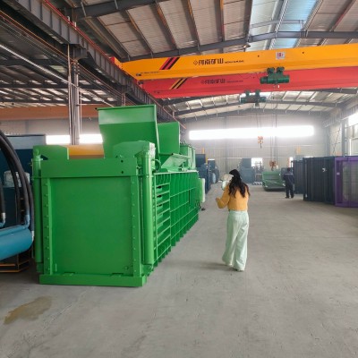 厂家直销卧式打包机废纸编织袋易拉罐塑料液压打包机废纸打包机图5