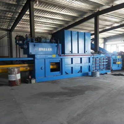 定制卧式废纸打包机 纸塑料易拉罐液压打包机 大型自动打包压缩机图5