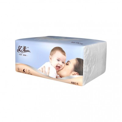 亿柔纸巾抽纸一提8包婴儿亲肤4层加厚原生木浆卫生纸餐巾 纸巾批发图4