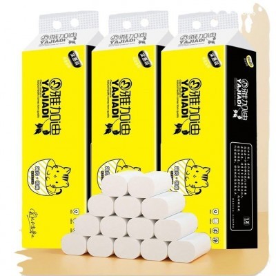 雅加迪大卷纸巾原木卷纸实惠装四层加厚厕纸家用卫生纸工厂代发图4